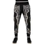 Dolce & Gabbana Black Bandana Cotton Jogger Pants PAN76023-50