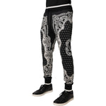 Dolce & Gabbana Black Bandana Cotton Jogger Pants PAN76023-50