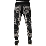 Dolce & Gabbana Black Bandana Cotton Jogger Pants PAN76023-50