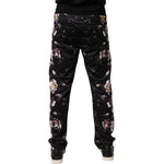 Dolce & Gabbana Black Floral Polyester Jogger Pants PAN76031-44