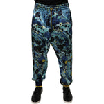 Dolce & Gabbana Multicolor Marble Print Jogger Men Sweatpants Pants PAN76062-48