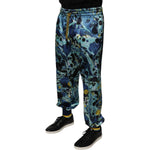 Dolce & Gabbana Multicolor Marble Print Jogger Men Sweatpants Pants PAN76062-48