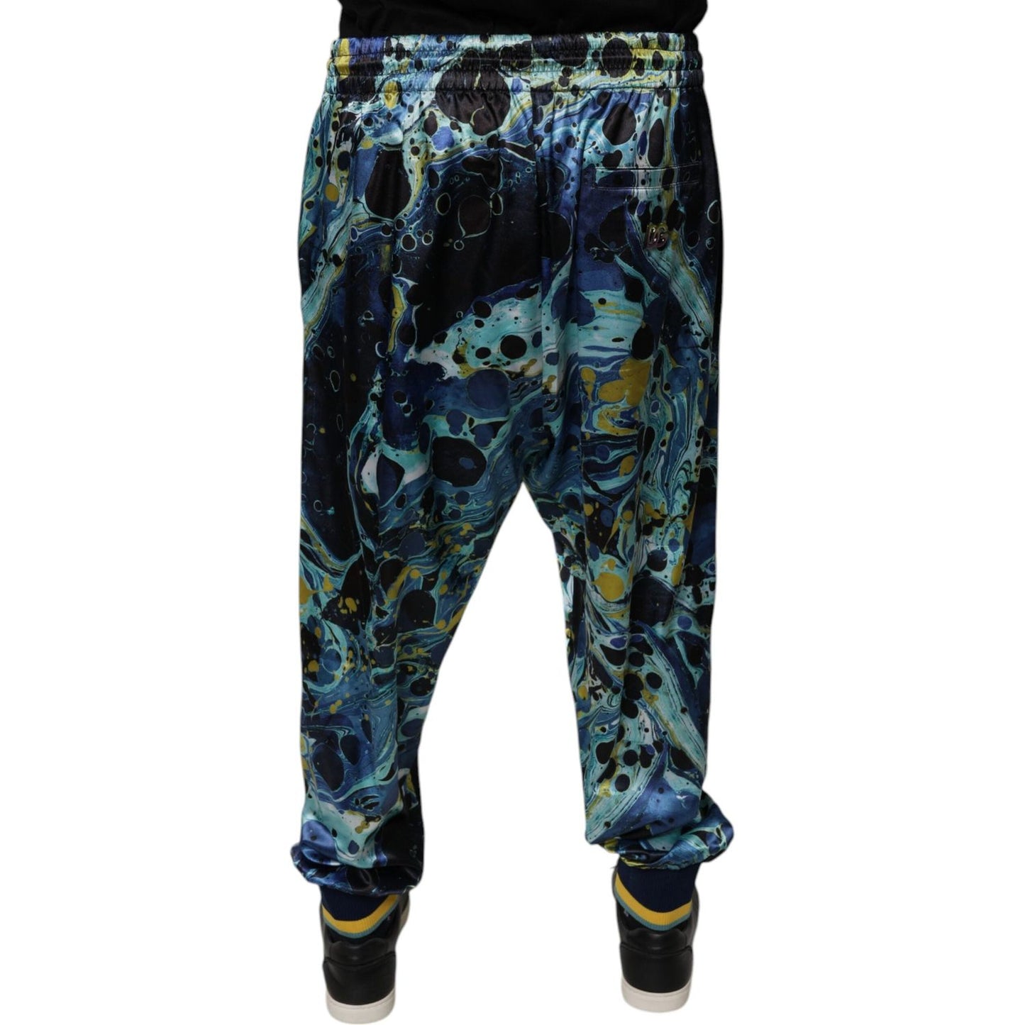 Dolce & Gabbana Multicolor Marble Print Jogger Men Sweatpants Pants PAN76062-48