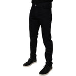 Dolce & Gabbana Black Cotton Stretch Slim Fit Men Denim Jeans PAN76077-50