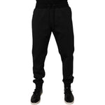Dolce & Gabbana Black Polyester Men Jogger Sweatpants Pants PAN76078-46