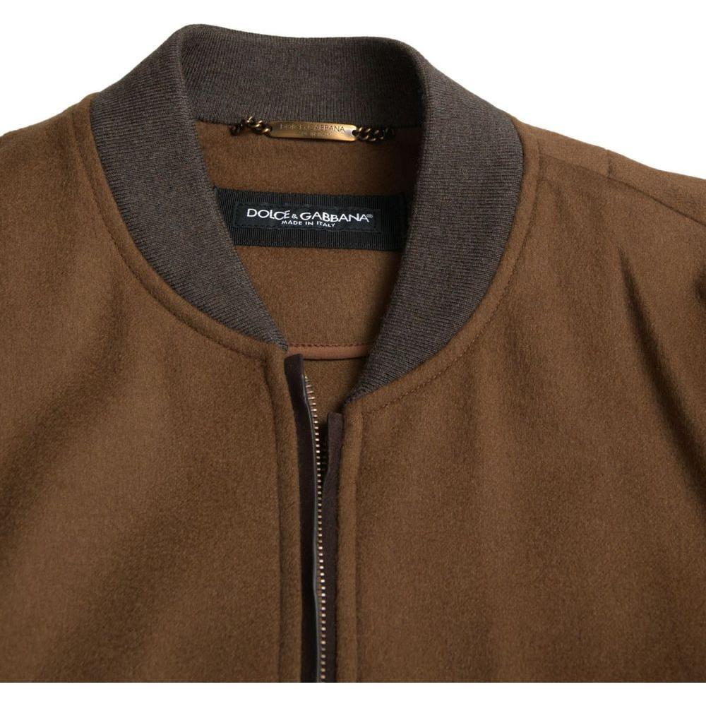 Dolce & Gabbana Brown Cashmere Jacket DO-1008-IT46 | S