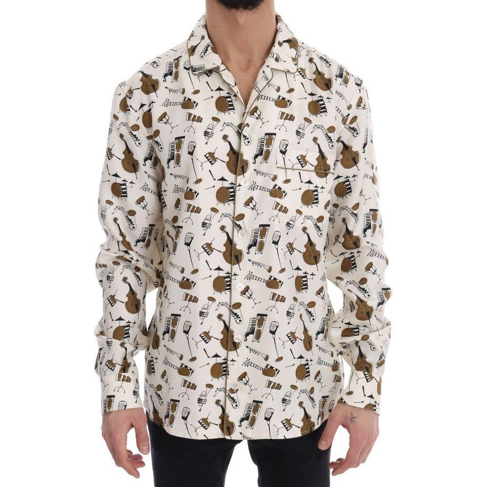 Dolce & Gabbana Multicolor Silk Shirt DO-1028-40