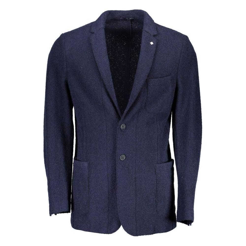 Gant Blue Wool Blazer Jacket 1728,67400106144,Blue,Clothing,Gant,IT50 | L,Jackets - Men - Clothing,Men,Men - Clothing,New with tags GA-1054-IT50 | L