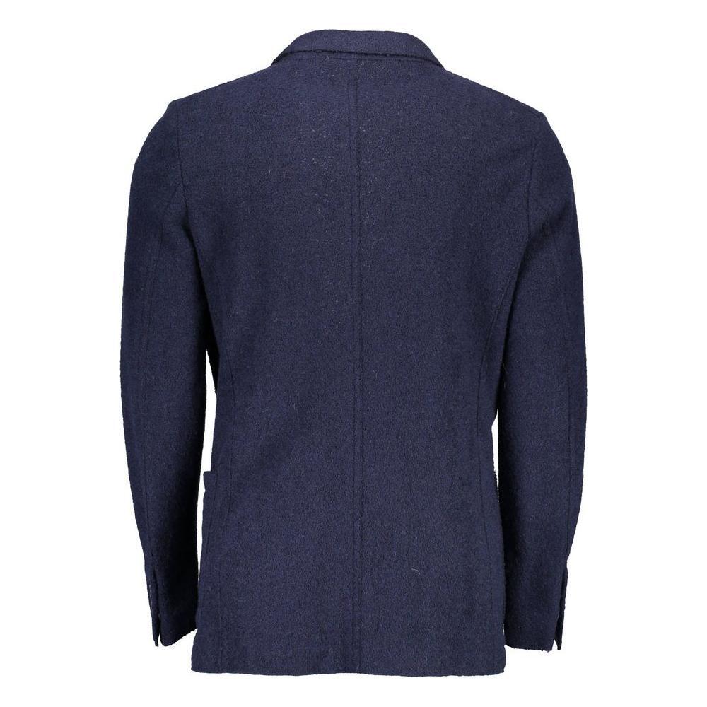 Gant Blue Wool Blazer Jacket 1728,67400106144,Blue,Clothing,Gant,IT50 | L,Jackets - Men - Clothing,Men,Men - Clothing,New with tags GA-1054-IT50 | L