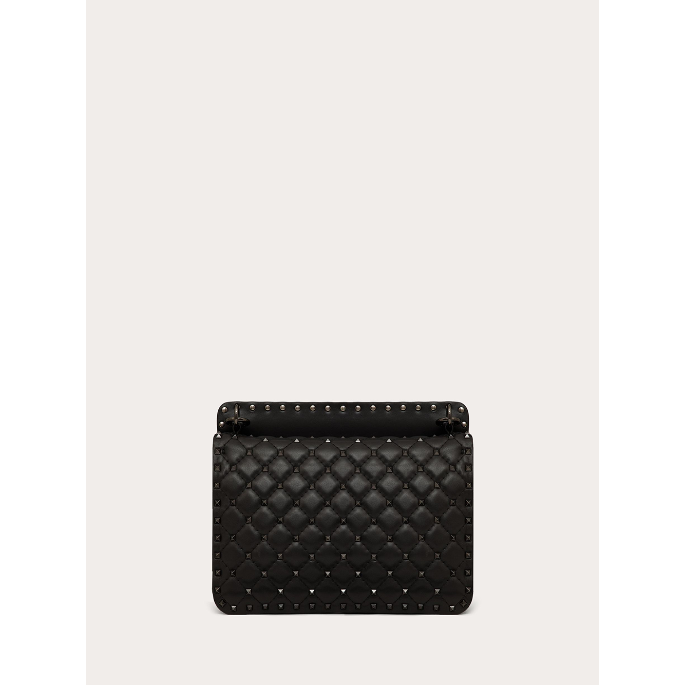 Valentino Garavani Black Nappa Leather Medium Rockstudt Spike Bag VGZW2B0122SLC0NO