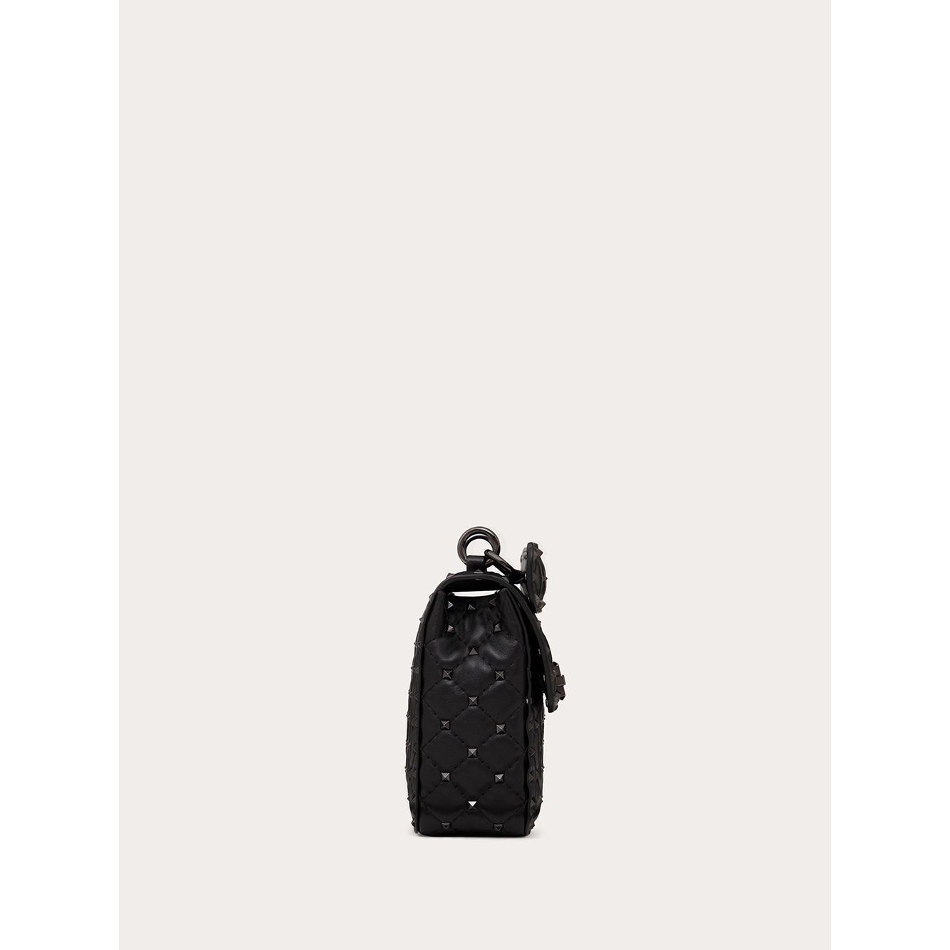 Valentino Garavani Black Nappa Leather Medium Rockstudt Spike Bag VGZW2B0122SLC0NO