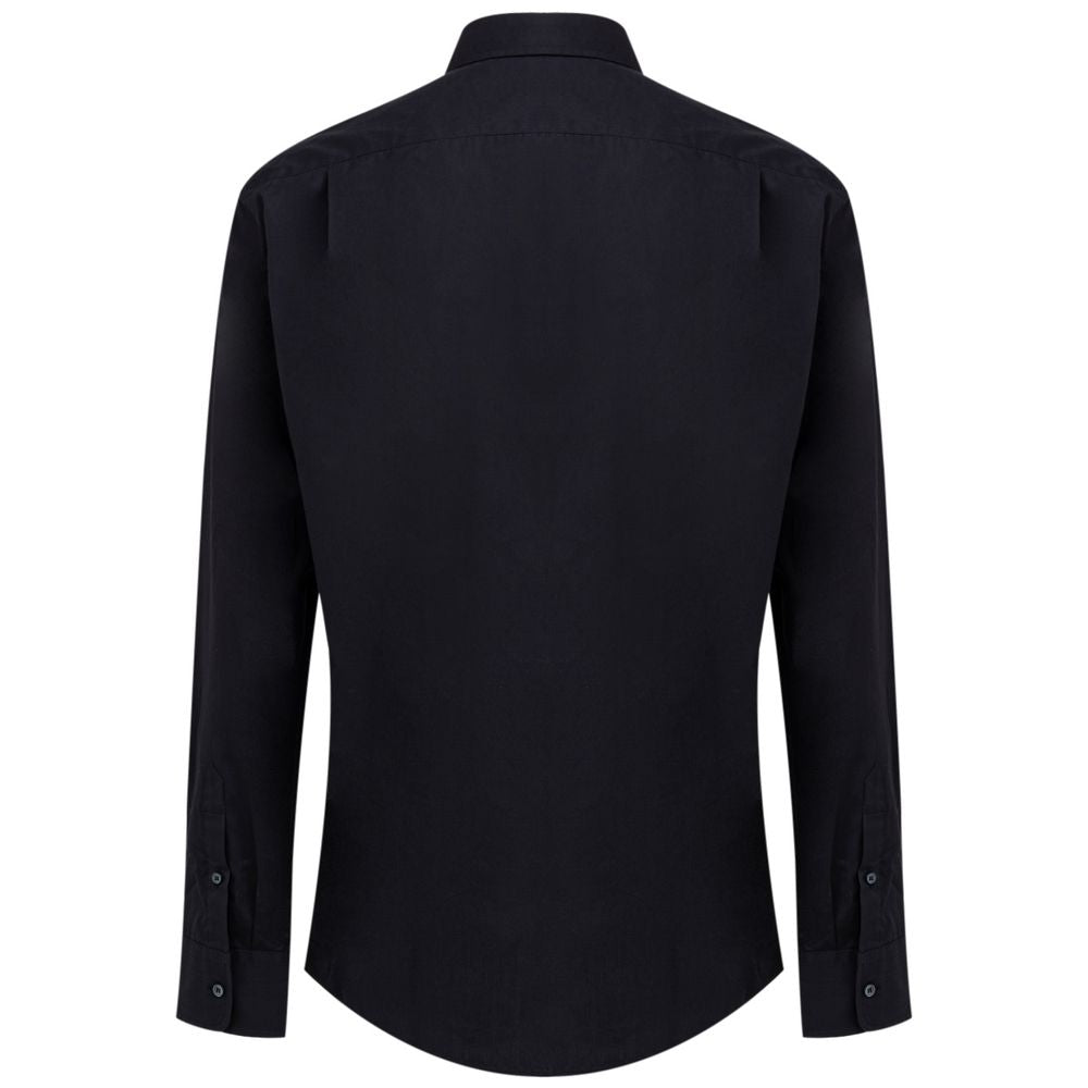 Dolce & Gabbana Navy Blue Cotton Shirt DO-832967320037963-IT40 | M