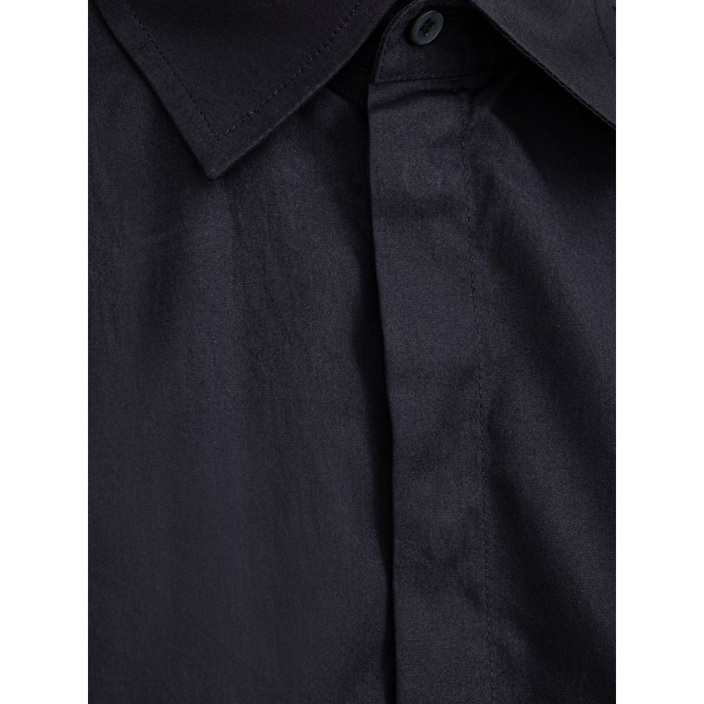 Dolce & Gabbana Navy Blue Cotton Shirt DO-832967320037963-IT40 | M