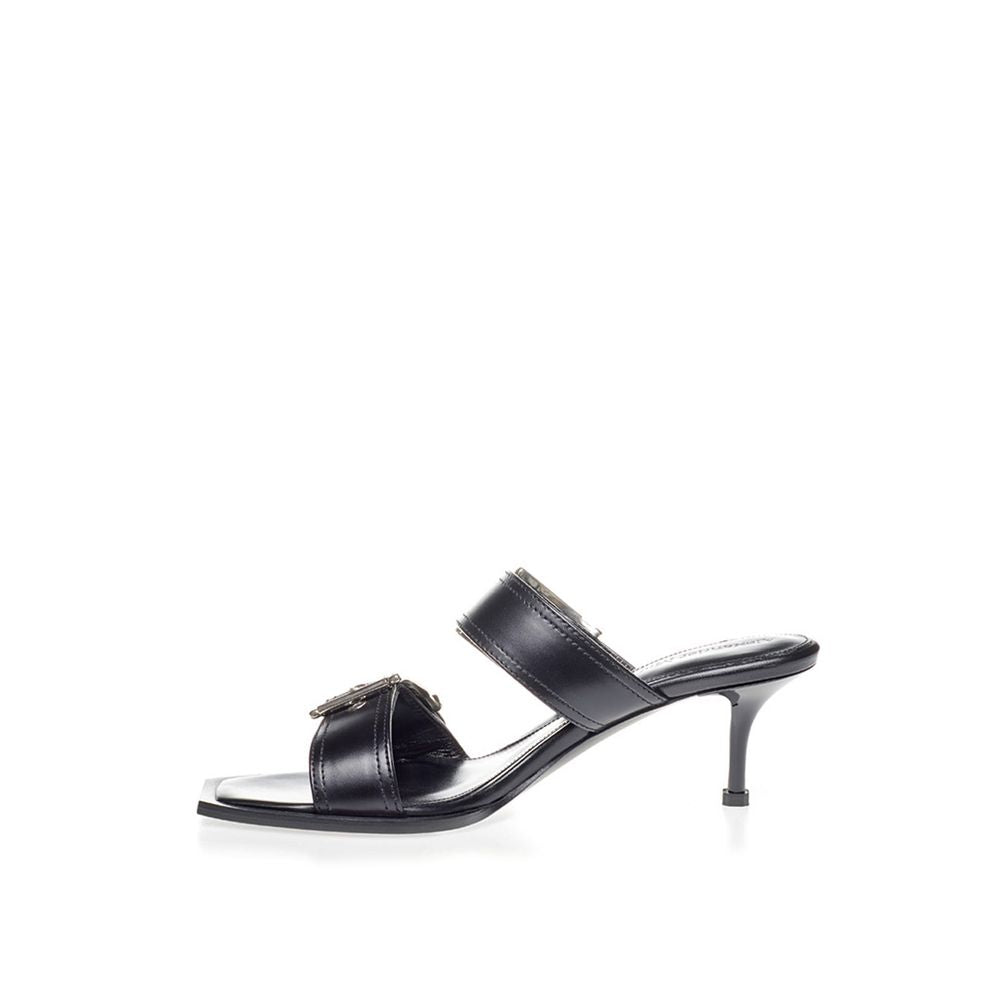 Alexander McQueen Elevate Your Steps in Timeless Black Leather Sandals AL-298676-EU36/US6