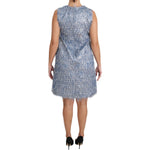 Dolce & Gabbana Light Blue Fringe Shift Gown Dress DR1603-40