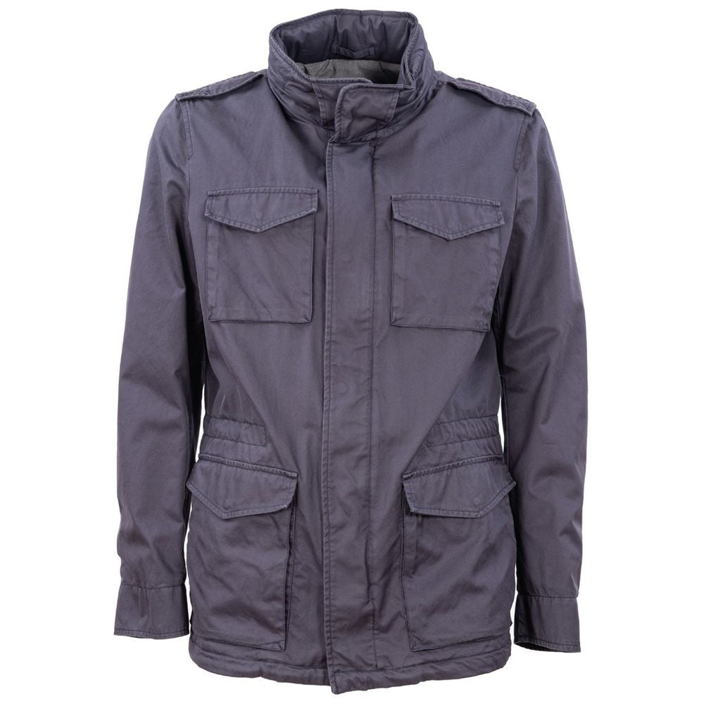 Herno Blue Cotton Jacket HE-14924-IT46 | S