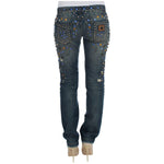 Dolce & Gabbana Crystal Embellished GIRLY Slim Fit Jeans SIG19332-1