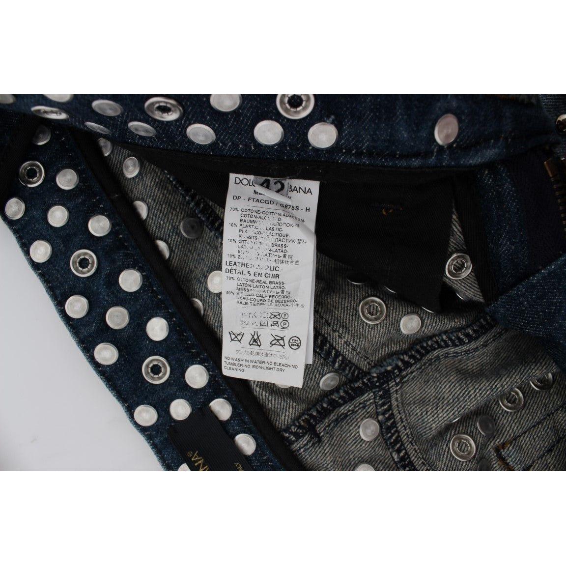 Dolce & Gabbana Crystal Embellished GIRLY Slim Fit Jeans SIG19332-1