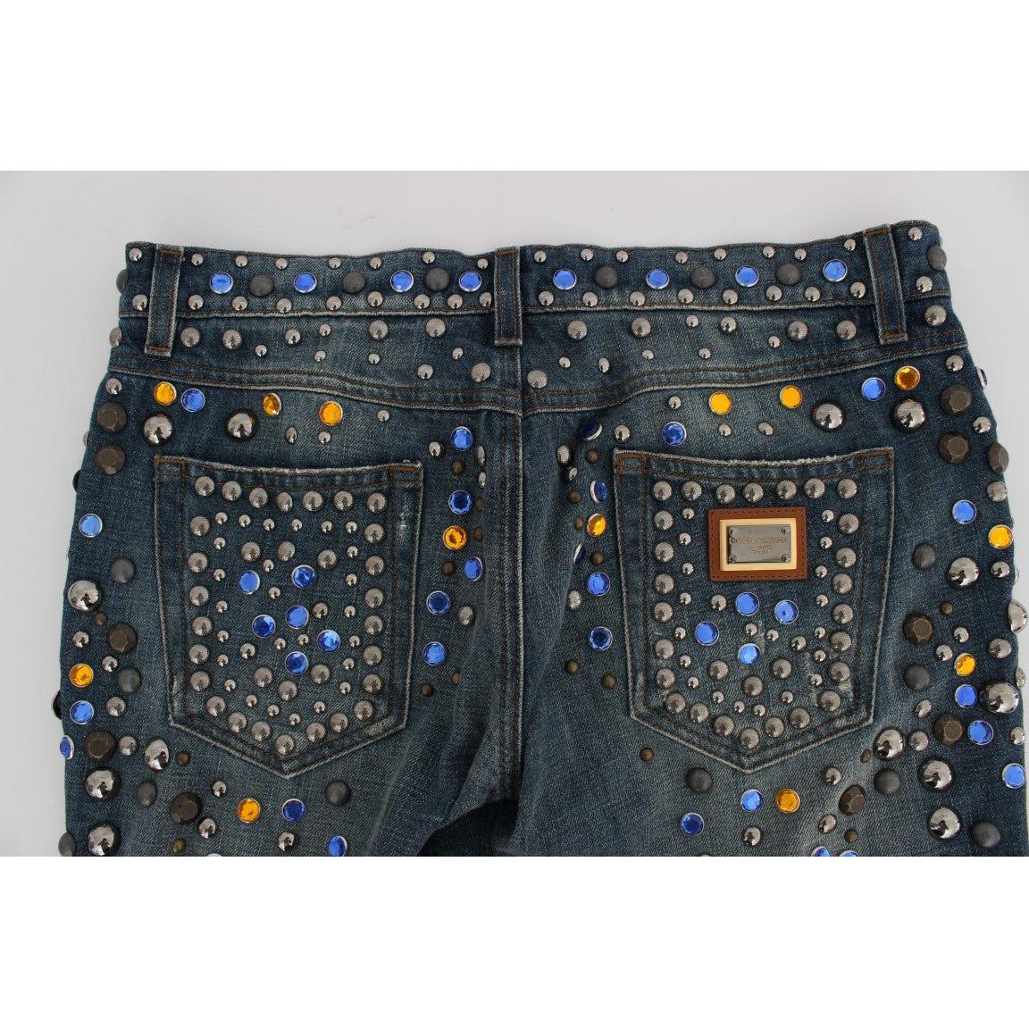 Dolce & Gabbana Crystal Embellished GIRLY Slim Fit Jeans SIG19332-1