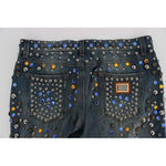 Dolce & Gabbana Crystal Embellished GIRLY Slim Fit Jeans SIG19332-1