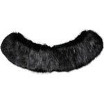 Dolce & Gabbana Black Fur Shawl Neck Wrap Cover Collar Scarf MS7113-40