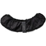Dolce & Gabbana Black Fur Shawl Neck Wrap Cover Collar Scarf MS7113-40