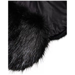 Dolce & Gabbana Black Fur Shawl Neck Wrap Cover Collar Scarf MS7113-40