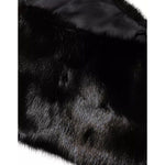 Dolce & Gabbana Black Fur Shawl Neck Wrap Cover Collar Scarf MS7116-40