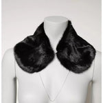 Dolce & Gabbana Black Fur Shawl Neck Wrap Cover Collar Scarf MS7116-40