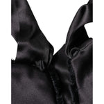 Dolce & Gabbana Black Lamb Fur Women Neck Warmer Winter Scarf MS7125-40