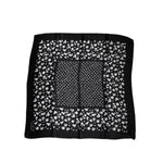 Dolce & Gabbana Black Floral Silk Square Wrap Shawl Scarf