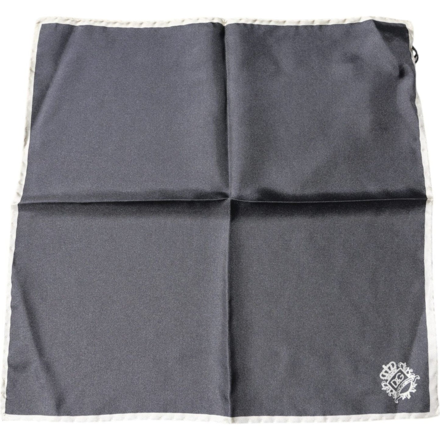 Dolce & Gabbana Gray Crown Logo Square Handkerchief Scarf MS7297