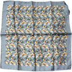 Dolce & Gabbana Gray Oranges Silk Square Handkerchief Scarf 1728,67345645728,Accessories,Dolce & Gabbana,Gray,Material: 100% Silk,Men,Men - Accessories,New with tags,Scarves - Men - Accessories MS7330