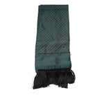 Dolce & Gabbana Dark Green Fantasy Fringes Neck Wrap Scarf
