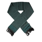 Dolce & Gabbana Dark Green Fantasy Fringes Neck Wrap Scarf