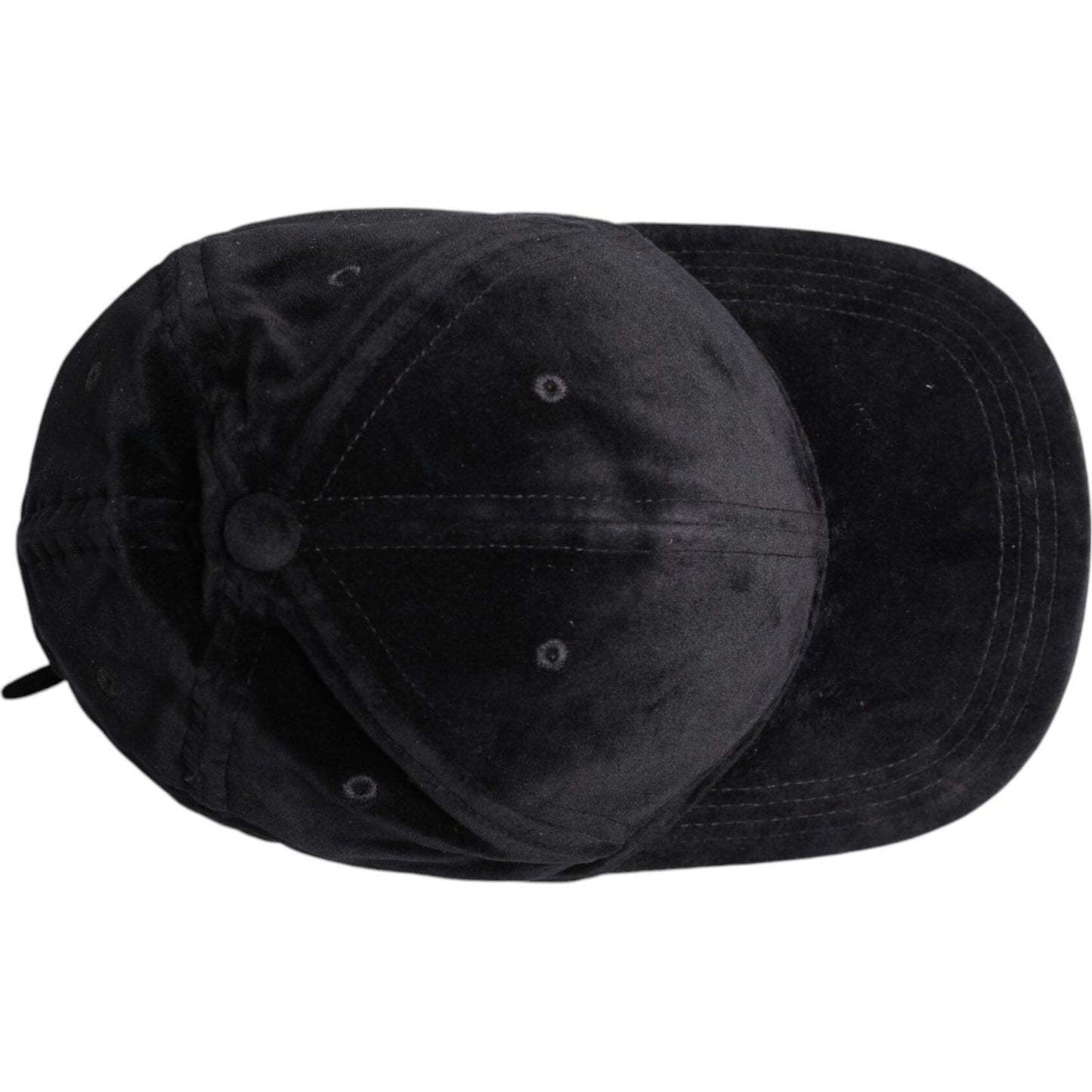 Dolce & Gabbana Black Cotton 6 Panels Baseball Cap