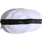 Dolce & Gabbana White Black Cotton Zip Baseball Cap 1728,58 cm|M,67345645728,Accessories,Black/White,Dolce & Gabbana,Hats & Caps - Men - Accessories,Material: 97% Cotton 3% Elastane,Men,Men - Accessories,New with tags HAT9777-58