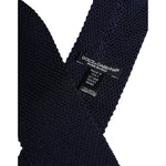 Dolce & Gabbana Dark Blue Silk Adjustable Necktie Tie