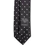 Dolce & Gabbana Black Polka Dots Silk Adjustable Necktie Tie
