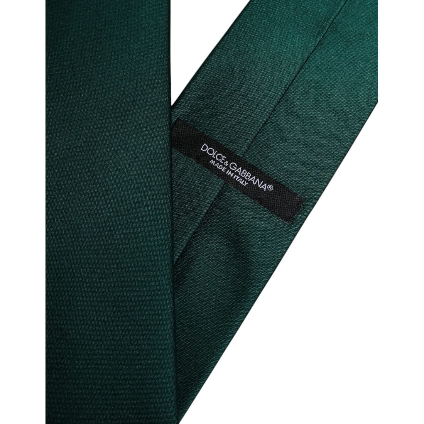 Dolce & Gabbana Green Solid Cotton Adjustable Necktie Tie 1728,67345645728,Accessories,Dolce & Gabbana,Green,Material: 100% Cotton,Men,Men - Accessories,New with tags,Ties & Bowties - Men - Accessories KRA3468