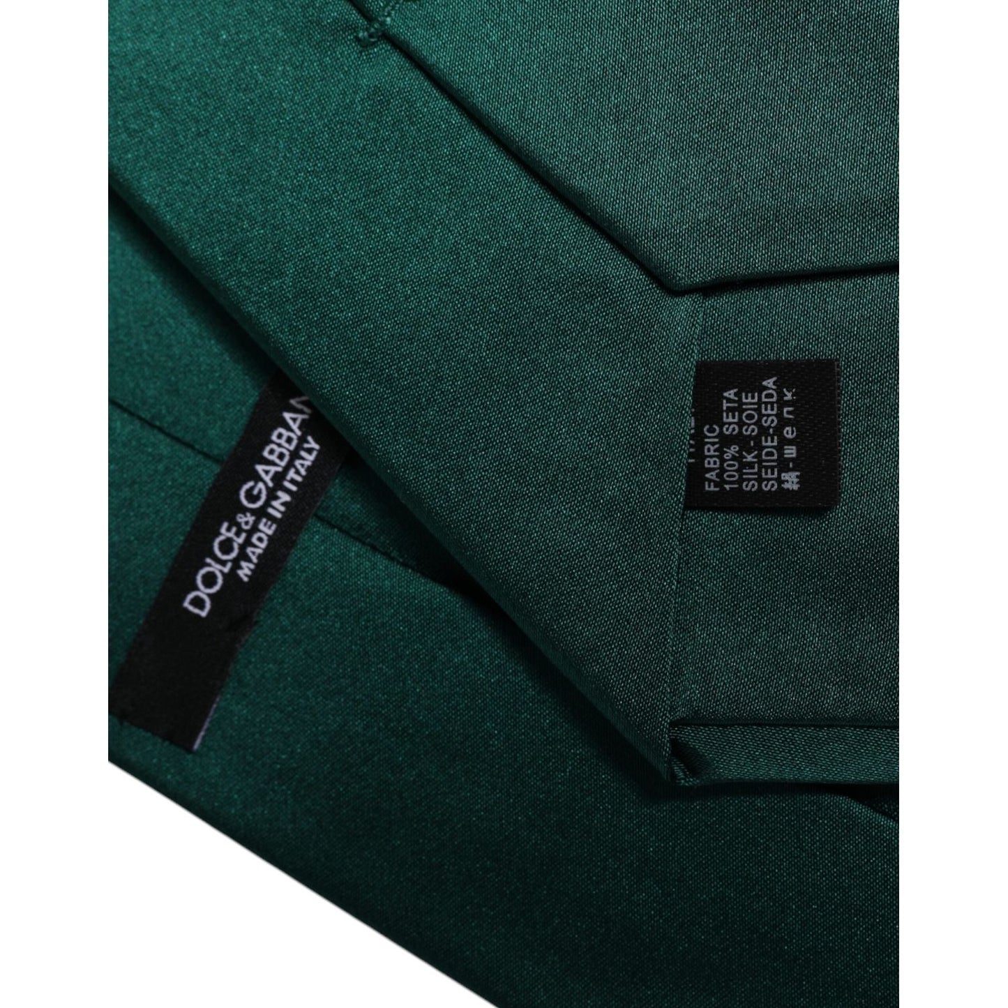Dolce & Gabbana Green Solid Cotton Adjustable Necktie Tie 1728,67345645728,Accessories,Dolce & Gabbana,Green,Material: 100% Cotton,Men,Men - Accessories,New with tags,Ties & Bowties - Men - Accessories KRA3468