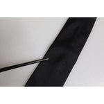 Dolce & Gabbana Black Solid Silk Adjustable Necktie Tie