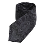 Dolce & Gabbana Black Gray Flower Print Adjustable Necktie Tie
