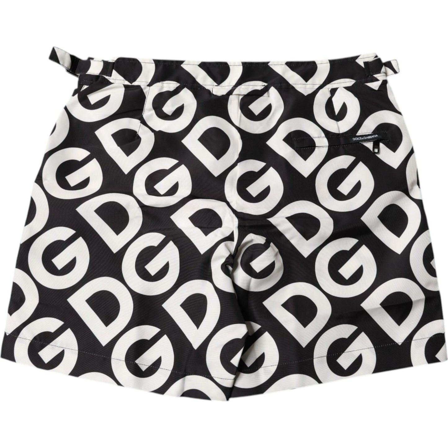 Dolce & Gabbana Black White Logo Beachwear Shorts Swimwear BIK1895-44