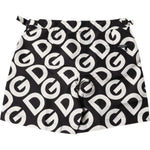 Dolce & Gabbana Black White Logo Beachwear Shorts Swimwear BIK1895-44
