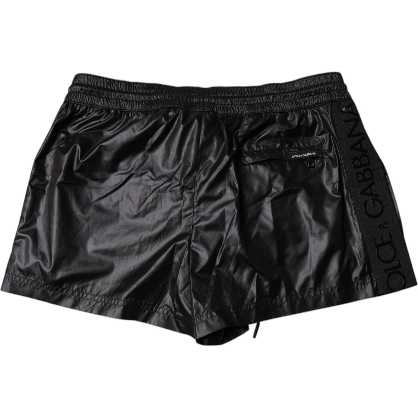 Dolce & Gabbana Black Polyester Beachwear Shorts Swimwear BIK1896-5