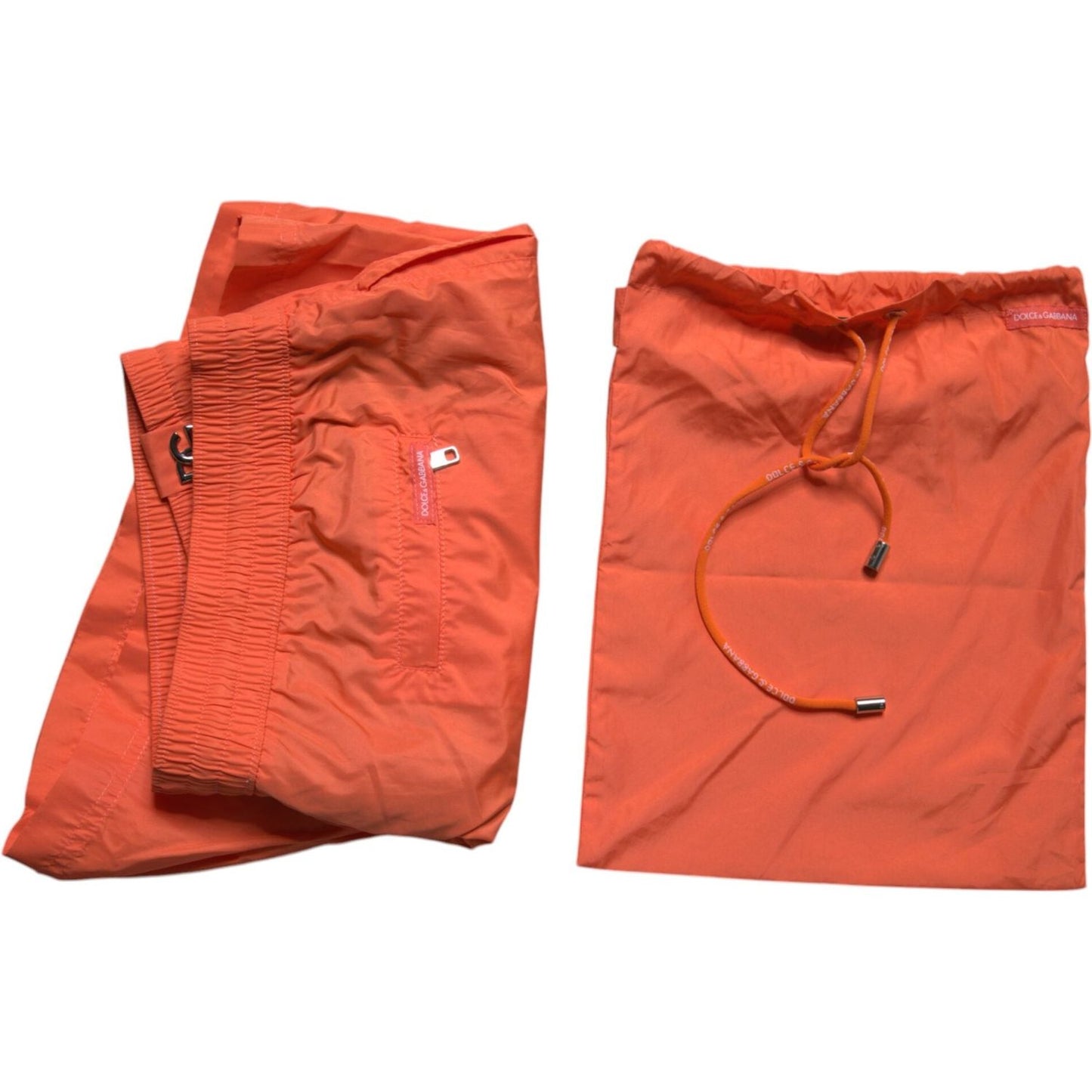 Dolce & Gabbana Orange Polyester Beachwear Shorts 2Pc Swimwear BIK1914-6