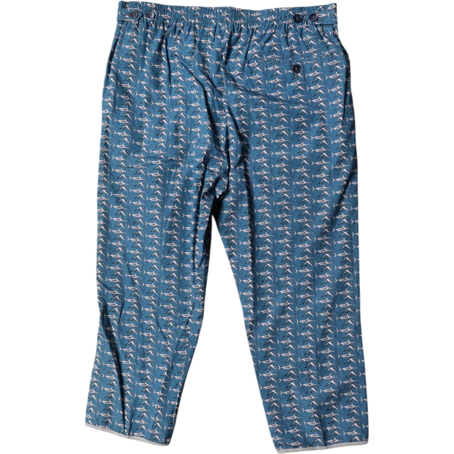 Dolce & Gabbana Blue Shark Print Cropped Beachwear Swimwear BIK1887-4