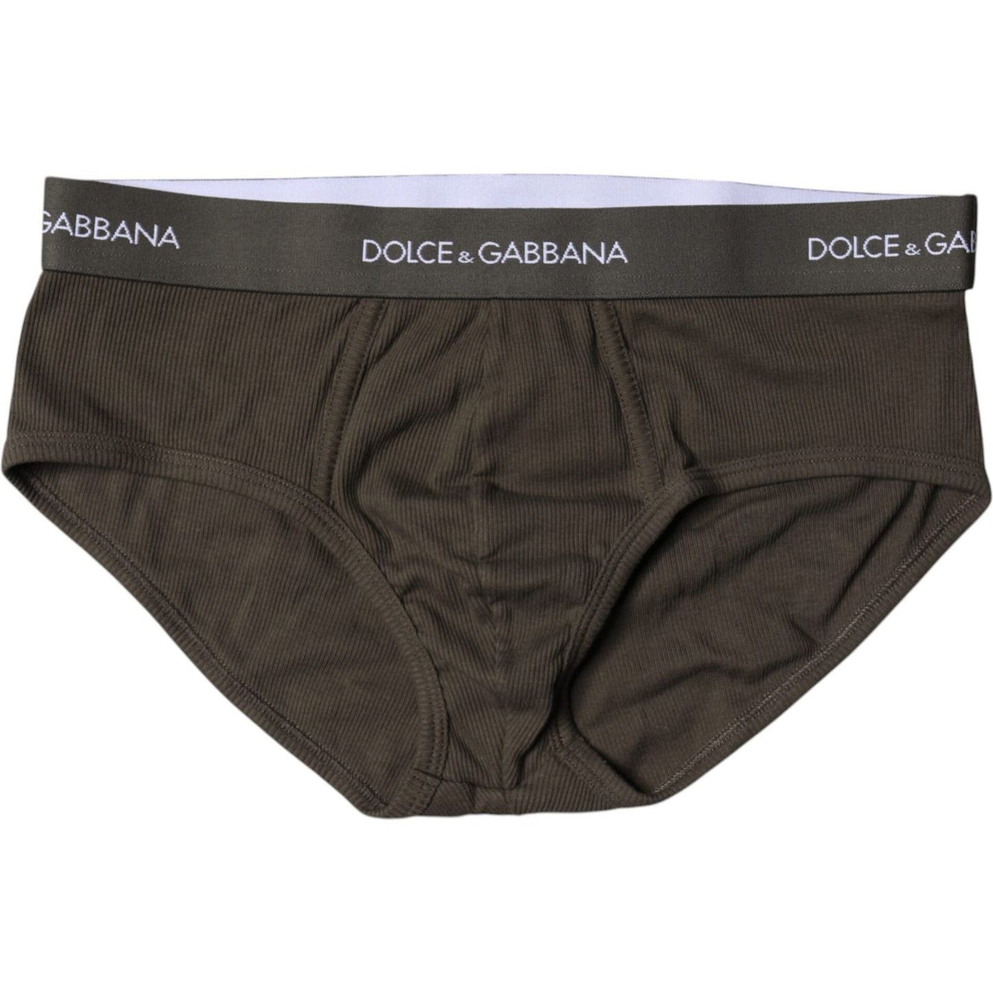 Dolce & Gabbana Gray Cotton Men Mid Slip Brief Underwear BIK1940-6