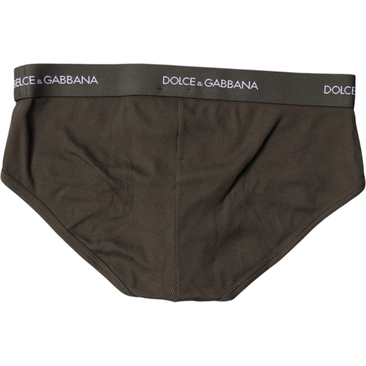 Dolce & Gabbana Gray Cotton Men Mid Slip Brief Underwear BIK1940-6